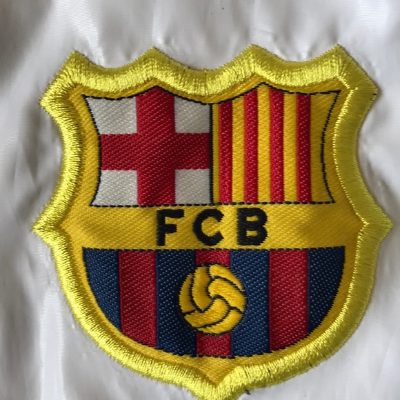 COPY - Nike white FCB logo track jacket fits women’s medium striped knit trim E… - Picture 2 of 10